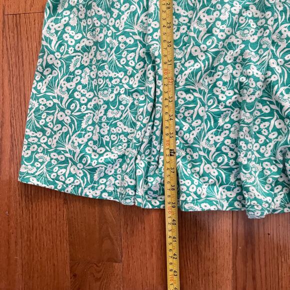 Boden Womens Back Cutout Cottagecore Dress 20L Green White Floral Melon Sleeves - Picture 10 of 10